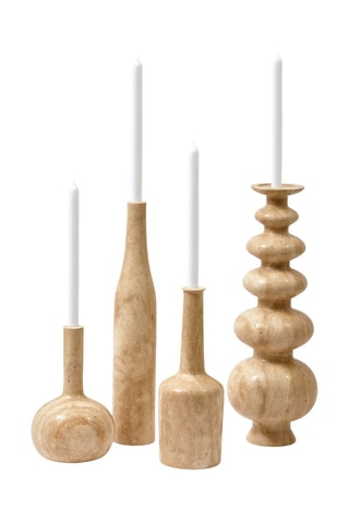 Marmeren Kaarshouder Heritage - 50 cm - Beige