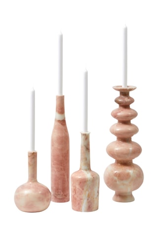 Marmeren Kaarshouder Heritage - 50 cm - Roze