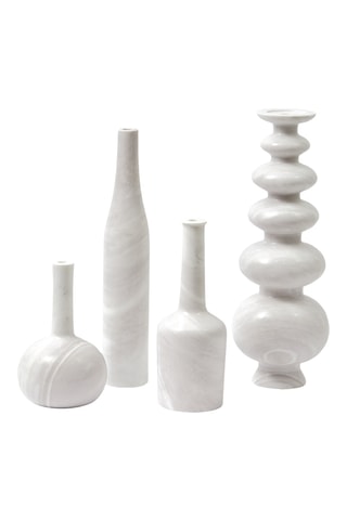 Marmeren Kaarshouder Heritage - 50 cm - Wit