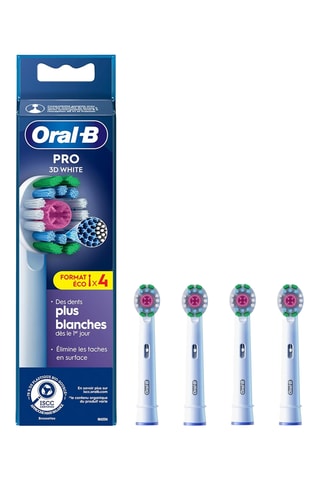 Set 4 Vervangende Tandenborstels  - 3D White - Wit