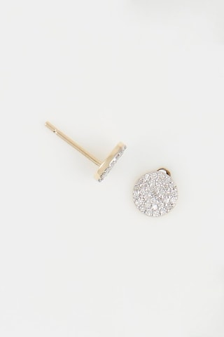 Puces Ronds scintillants 
Or jaune et diamants