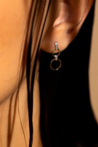 Boucles d'oreilles Gold circles Or jaune et diamants