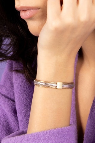 Bracelet Vico Scintillant - Or blanc et or jaune