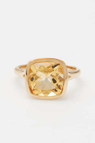 Bague Hélios   Or jaune et citrine