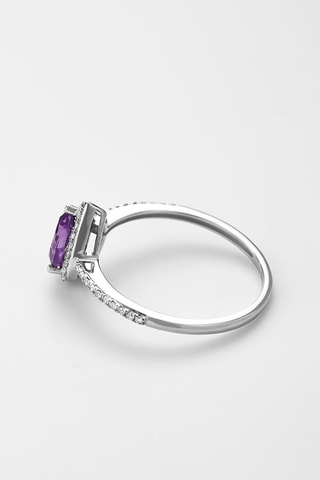 Bague Tyana Or blanc, diamants et améthyste