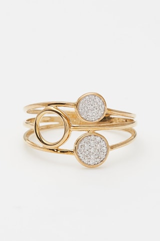 Bague Trio de bulles Or jaune et diamants