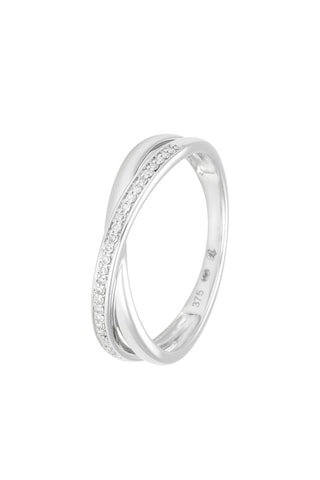 Bague Cross - Or blanc et diamants