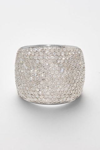 Bague Pavage Eclatant   Or blanc et diamants