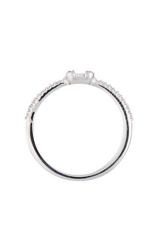 Solitaire Romina Or blanc et diamants