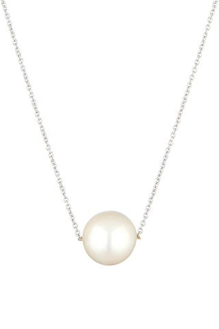 Chaîne Single pearl Or blanc et perle