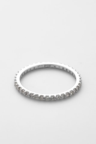 Alliance Tour complet lumineux - Or blanc et diamants