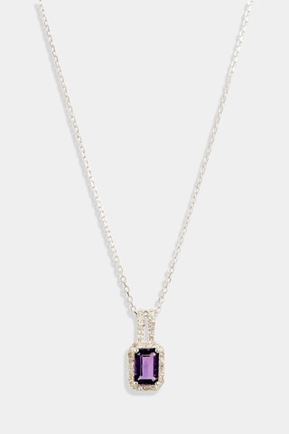 Collier Hawa Or blanc, diamants et améthyste