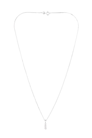 Pendentif Mini trilogy - Or blanc et diamants
