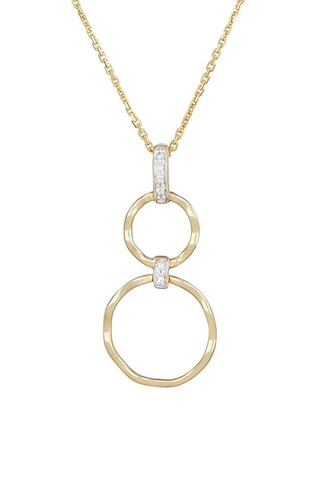 Pendentif Gold circles - Or jaune et diamants