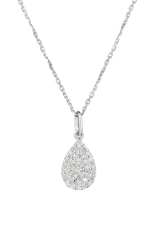 Pendentif Goutte de pluie - Or blanc et diamants
