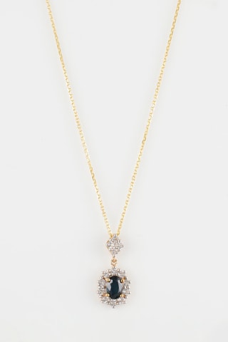 Pendentif Amerita Or jaune, saphir et topazes