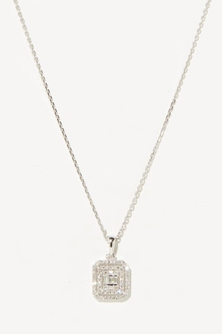 Pendentif Miroir - Or blanc et diamants