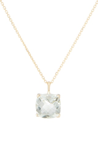 Pendentif Prasiolite Unique - Or jaune et prasiolite