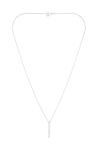 Pendentif Rangée 9 Diamants  - Or blanc et diamants