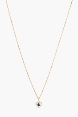 Pendentif Heart - Or jaune, saphir et diamants