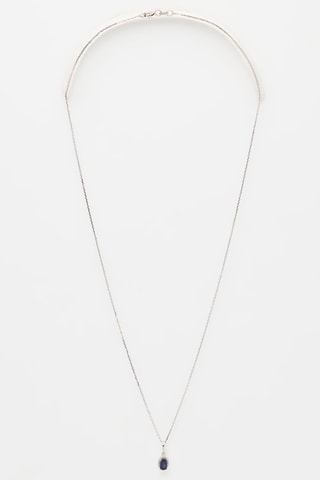 Pendentif Magnifique Saphir 
Or blanc, saphir et diamants