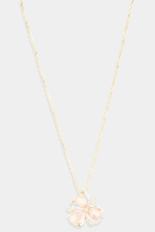 Ciondolo Matilda - Oro giallo, diamanti e quarzo rosa