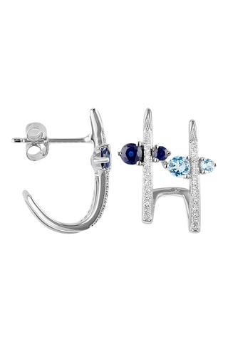 Puces - Or blanc, diamants et saphirs