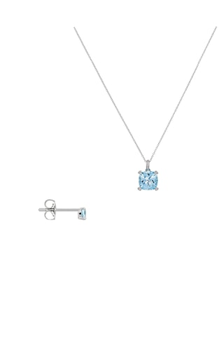 Parure - Or blanc et saphirs