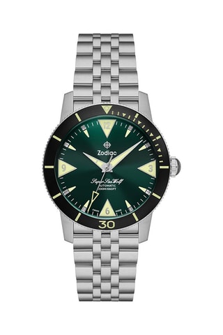 Montre automatique en acier - Chronomètre - Argenté et noir