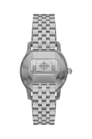 Montre automatique en acier - Chronomètre - Argenté et noir