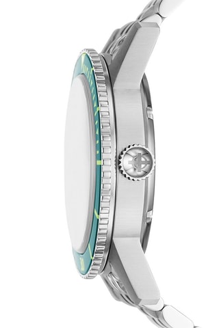 Montre automatique en acier - Argenté et vert