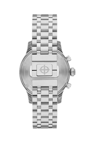 Montre automatique en acier - Chronographe - Argenté et noir