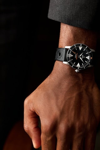 Montre automatique en caoutchouc - Chronomètre - Noir