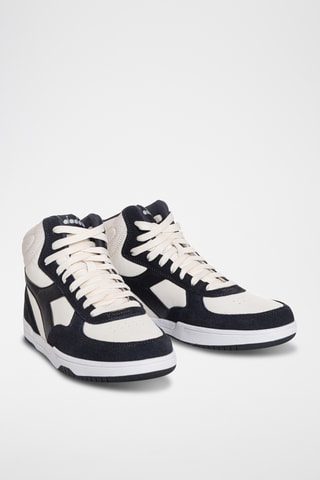 Sapatilhas subidas em couro - Branco