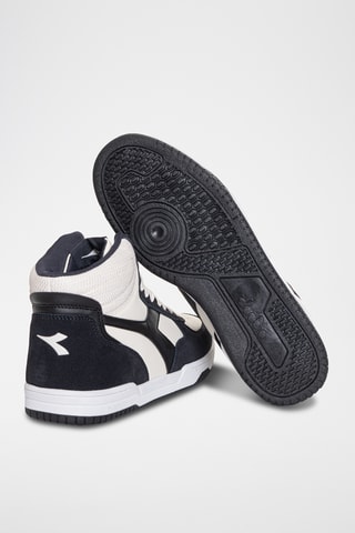 Sapatilhas subidas em couro - Branco