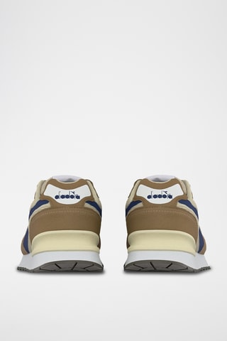 Sapatilhas em couro - Bege e azul