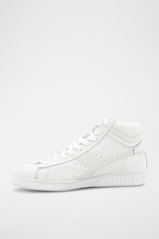 Sapatilhas subidas em couro - Branco