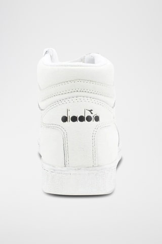 Sapatilhas subidas em couro - Branco