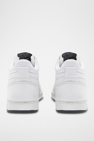 Sapatilhas subidas em couro - Branco