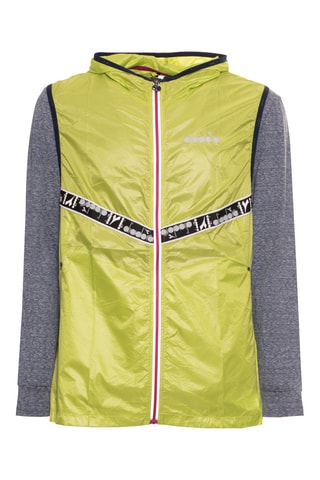 Colete com capuz e t-shirt - Verde e cinzento mesclado