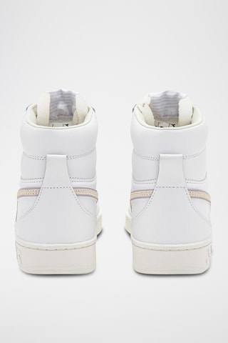 Sapatilhas subidas em couro - Branco