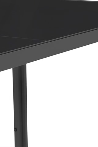 Mesa de jardim Majorca - Antracite - Tampo de vidro - 190 x 80 x 73 cm