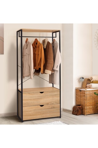 Closet com 2 gavetas Memphis - 80 x 167 x 40 cm