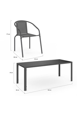 Conjunto de jardim Delma - 8 lugares