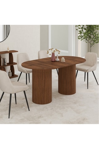 Mesa de jantar em madeira extensível Albane - 160/200 x 90 x 75 cm