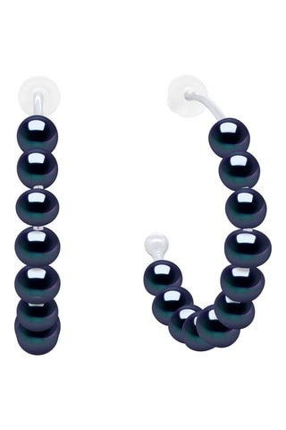 Orecchini a semicerchio - Argento e perle coltivate d’acqua dolce