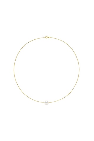 Collana - Oro giallo e perla coltivata d’acqua dolce