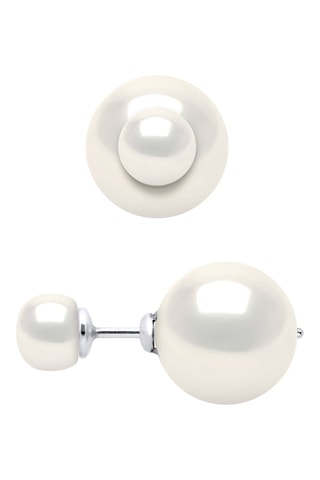Orecchini double face - Argento e perle coltivate d’acqua dolce
