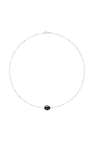 Collana - Oro bianco e perla coltivata d’acqua dolce