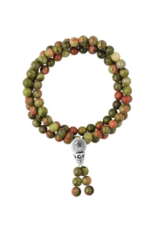 Bracciale tibetano Argento e unakite
